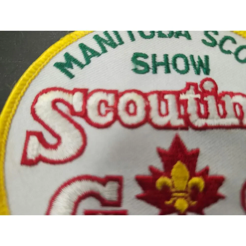 1990 Manitoba Scout Show Patch Scouting Grows Canada Scouts Vintage BSA